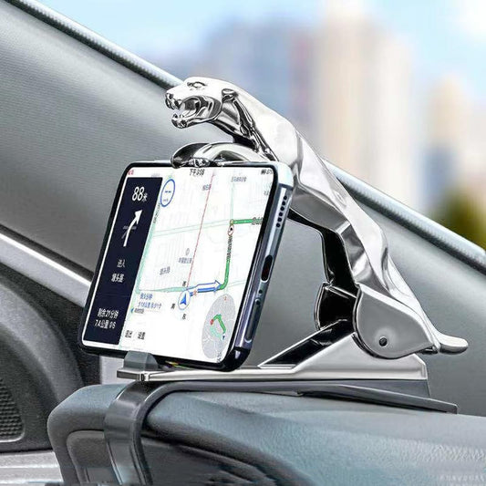 Jaguar Car Mobile Phone Mount Stand 360 Degree Rotation Adjustable Clip Hold