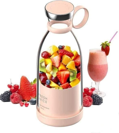 Electric Portable Mini Juicer Bottle | Wireless Personal Size Juicer Blender for Smoothies and Shakes with 4 Blades