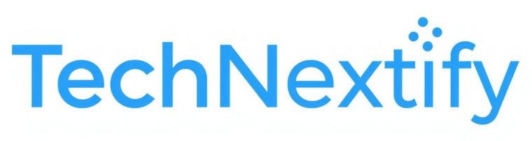TechNextify logo with blue text on a white background